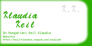 klaudia keil business card